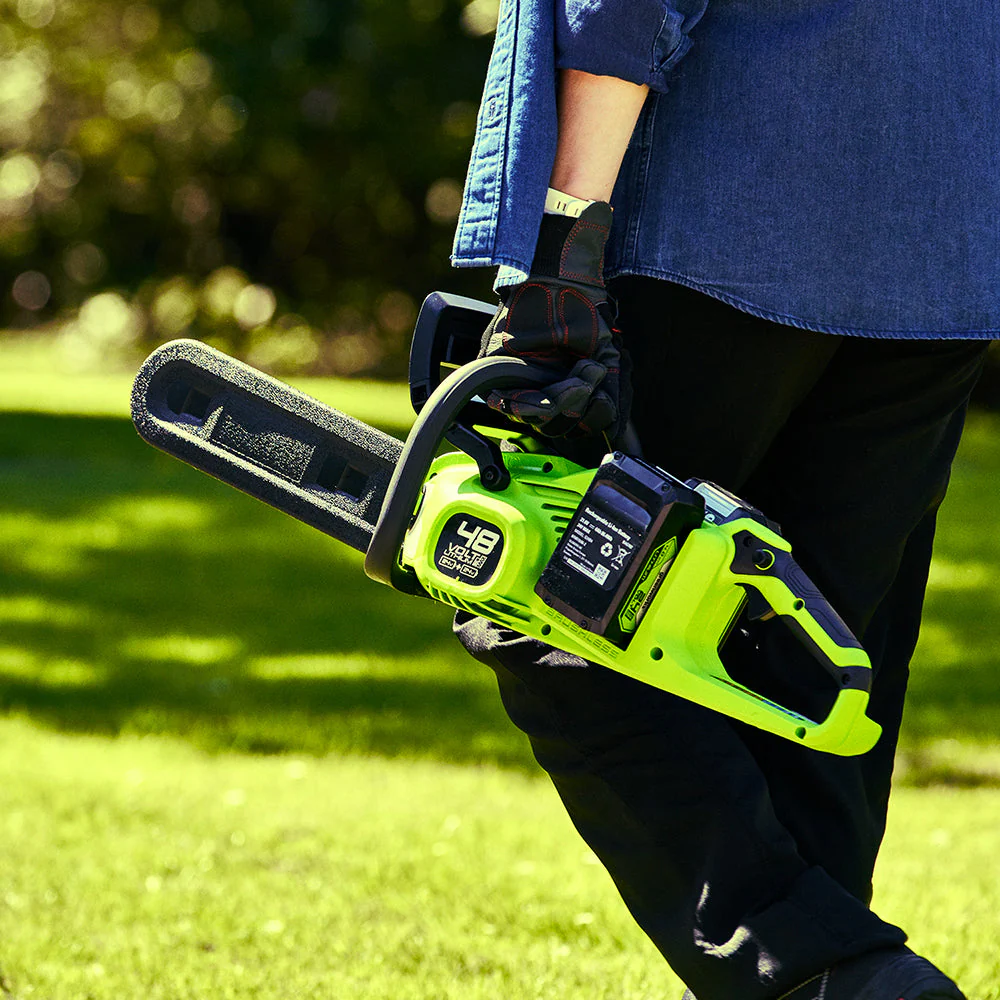 POWERALL 48V (24V x 2) Chainsaw 36cm - 2x 4Ah Battery - Image 3