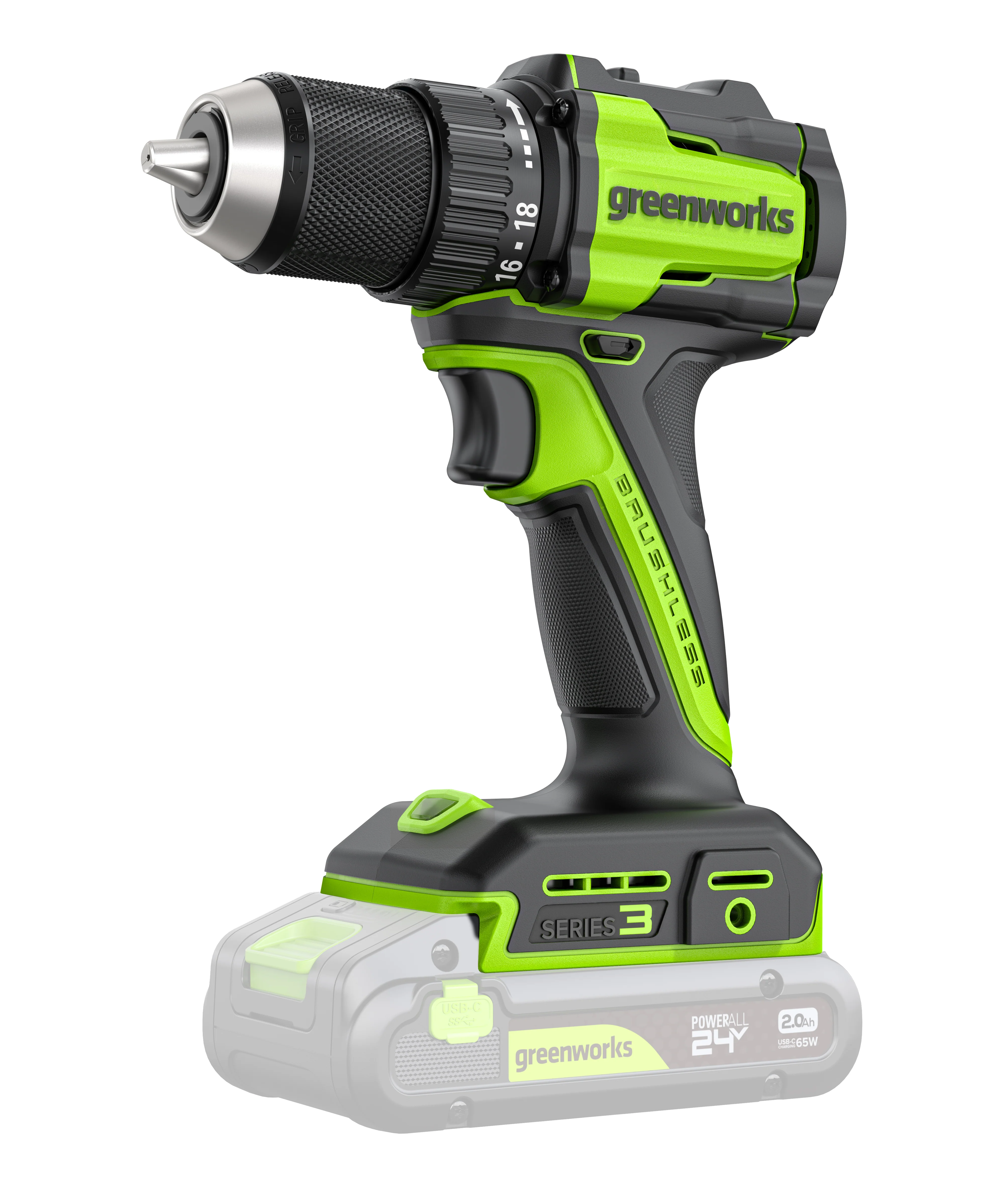 POWERALL 24V Drill Driver 45Nm - 2Ah Battery - Image 2