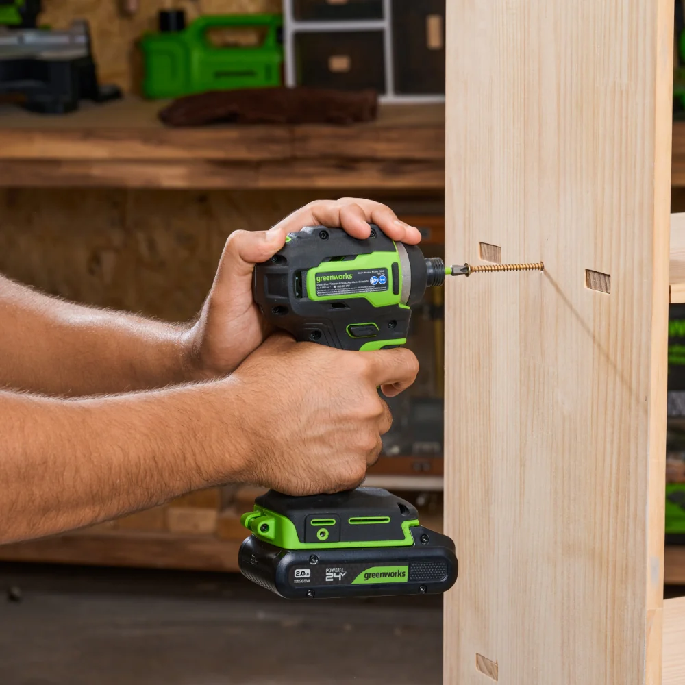 POWERALL 24V Drill Driver + Impact Driver Set - 2x 2Ah Batteries - Image 4