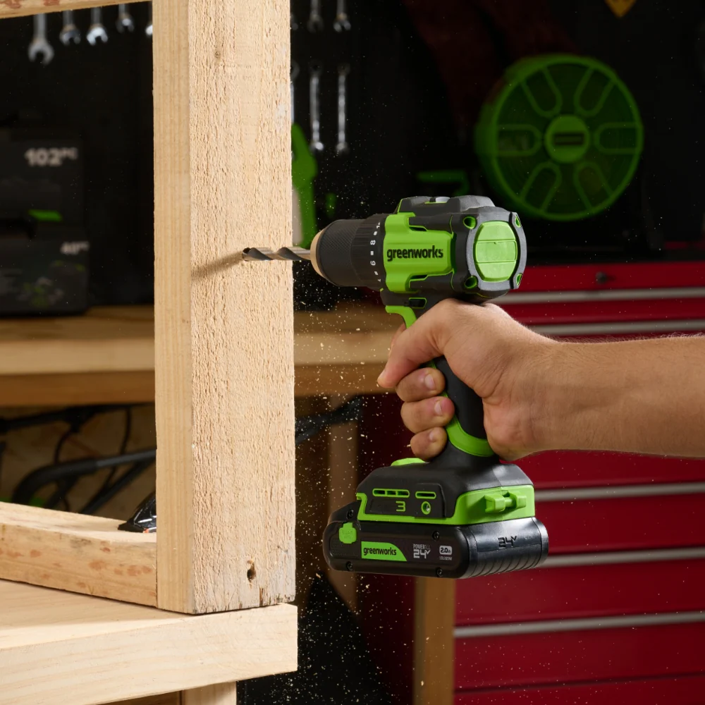 POWERALL 24V Drill Driver + Impact Driver Set - 2x 2Ah Batteries - Image 5