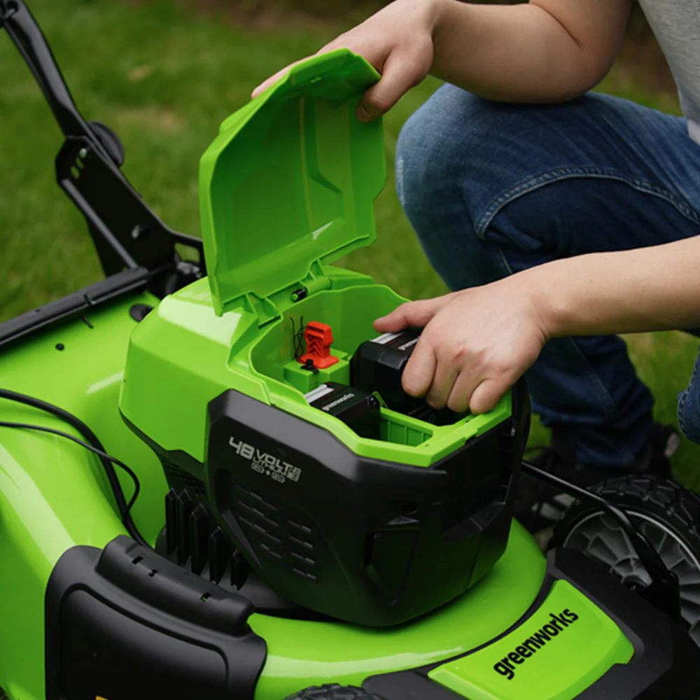 POWERALL 48V (24V x 2) Lawn Mower 46cm Self-Propelled - 2x 4Ah Battery - Image 6
